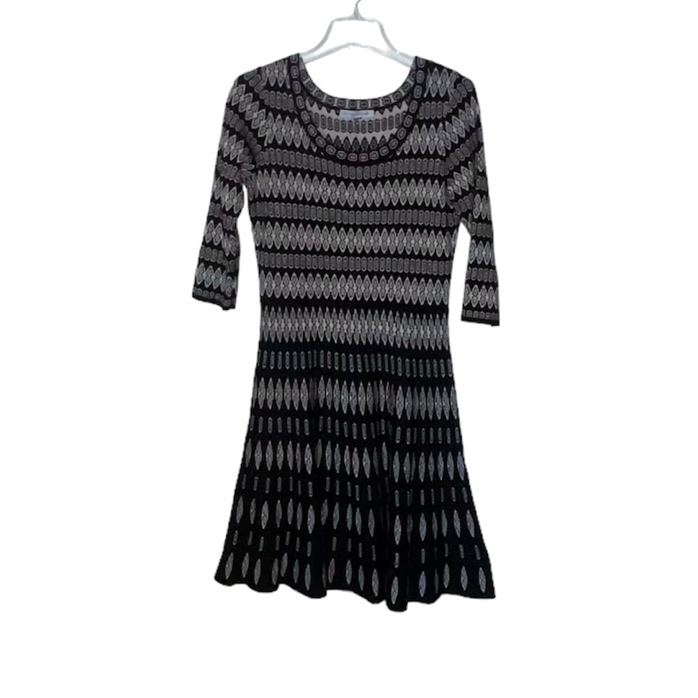 Danny & Nicole Geometric Sweater Dress